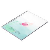 Aqua Ombre Pink Blume Notizblock (Linke Seite)