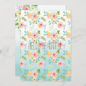 Aqua Ombre Rosa Gelbe Flora (Vorne/Hinten)