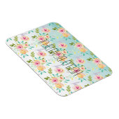 Aqua Ombre Rosa Gelbe Flora Magnet (Rechte Seite)