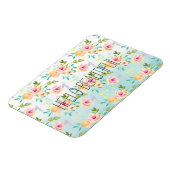 Aqua Ombre Rosa Gelbe Flora Magnet (Linke Seite)