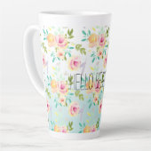 Aqua Ombre Rosa Gelbe Flora Milchtasse (Linke Ecke)