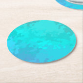 Aqua Ombre Runder Pappuntersetzer (Angewinkelt)