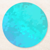 Aqua Ombre Runder Pappuntersetzer (Vorderseite)