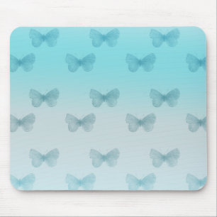 Aqua Ombre Schmetterlinge Mousepad