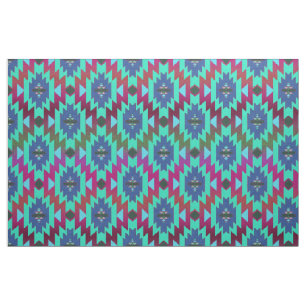 Aqua Ombre Southwestern Style Beautiful Stoff