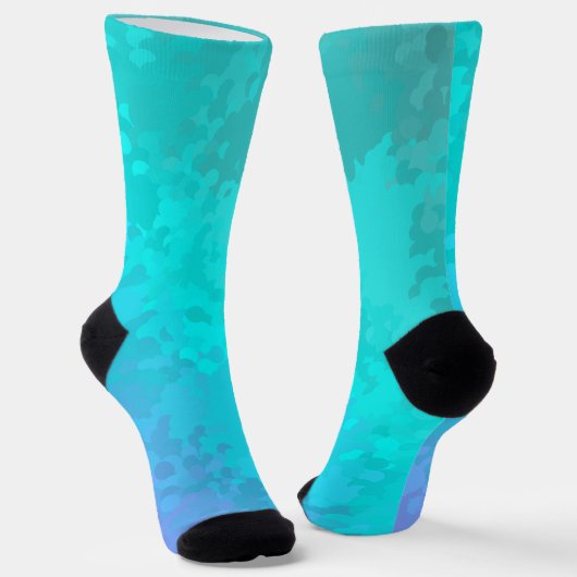 Aqua Ombre Telefonring Stand Socken (Gewinkelt)