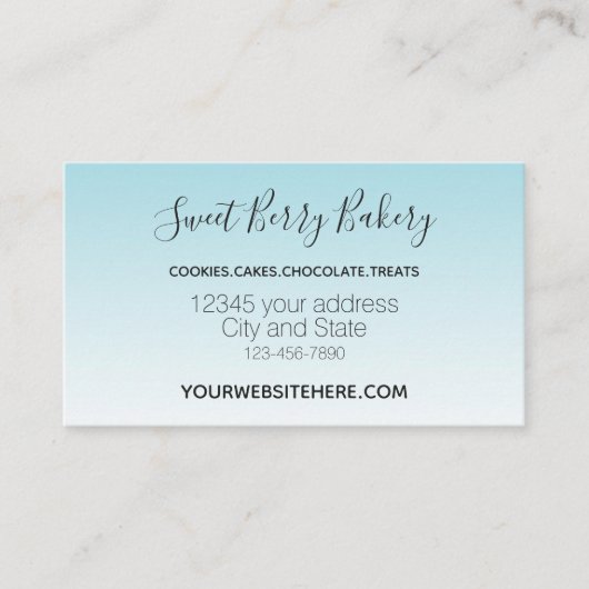 Aqua Ombre Visitenkarte (Vorderseite)