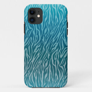 Aqua Ombre Zebra Print Case-Mate iPhone Hülle