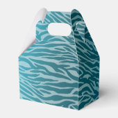 Aqua Ombre Zebra Print Geschenkschachtel (Rückseite)