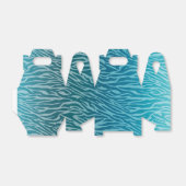 Aqua Ombre Zebra Print Geschenkschachtel (Ungefaltet)