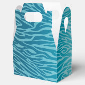 Aqua Ombre Zebra Print Geschenkschachtel (Geöffnet)