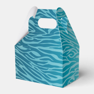 Aqua Ombre Zebra Print Geschenkschachtel