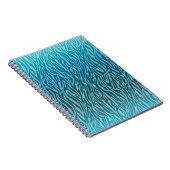 Aqua Ombre Zebra Print Notizblock (Rechte Seite)