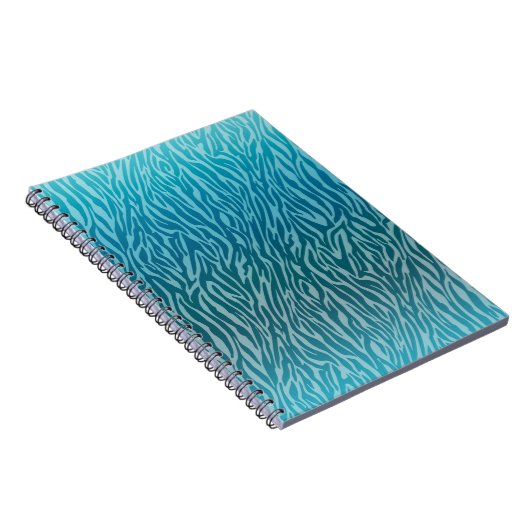 Aqua Ombre Zebra Print Notizblock (Rechte Seite)