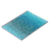 Aqua Ombre Zebra Print Notizblock (Linke Seite)