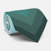 Aqua Ombre Zickzack Krawatte (Gerollt)