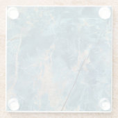 Aqua Onyx Marmor: Hochauflösendes Design. Glasuntersetzer (Rückseite)