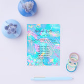 Aqua-Opal-IMITAT-Holograph Flyer (Einzeln)