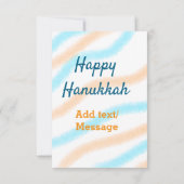 Aqua orange glückliche Hanukkah hinzufügen Name Te Dankeskarte (Rückseite)