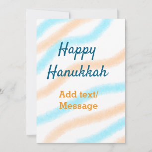 Aqua orange glückliche Hanukkah hinzufügen Name Te Einladung