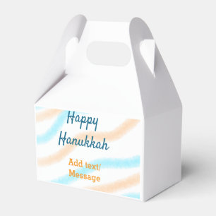Aqua orange glückliche Hanukkah hinzufügen Name Te Geschenkschachtel
