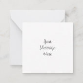 Aqua Orange Green Blätter Mitteilungskarte (Rückseite)