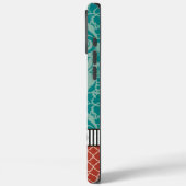 Aqua Orange Türkis Marokkanisches Personalisiertes Case-Mate iPhone Hülle (Rückseite / Links)