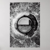 "Aqua Orb Gray" JTG Art Posters Poster (Vorne)