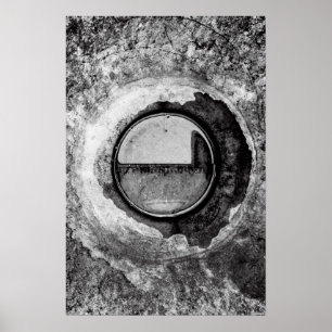 "Aqua Orb Gray" JTG Art Posters Poster