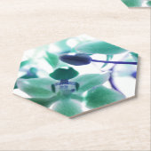 Aqua Orchid Print Paper Untersetzer (angewinkelt)