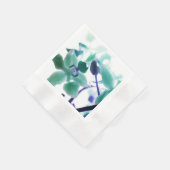 Aqua Orchid Prints Paper Napkin Serviette (Ecke)