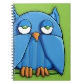 Aqua Owl Green 2 Notebook Notizblock (Vorderseite)