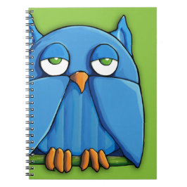 Aqua Owl Green 2 Notebook Notizblock