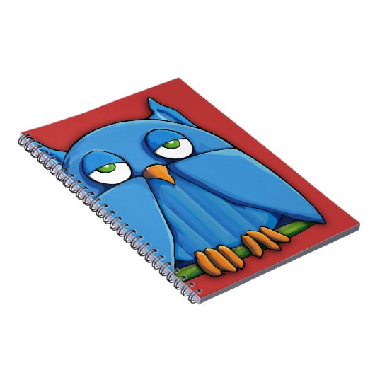 Aqua Owl Red 2 Notebook Notizblock (Rechte Seite)