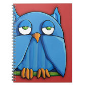 Aqua Owl Red 2 Notebook Notizblock (Vorderseite)
