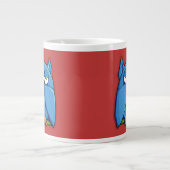 Aqua Owl Red Jumbo Tasse (Vorderseite)