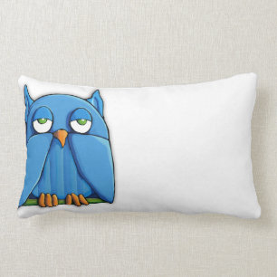 Aqua Owl Throw Kissen