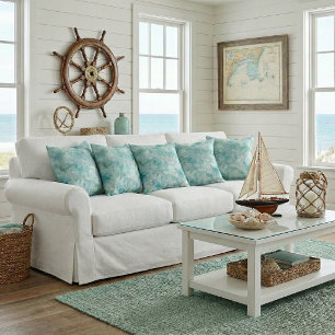 Aqua-Ozean-Kristalle Wurfkissen Kissen