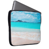 Aqua Ozean und Sandstrand Foto nach Maß Laptopschutzhülle (Vorne Rechts)