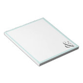 Aqua-Paar's monogram personalisiert Stationery Notizblock (angewinkelt)