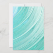 Aqua Paint Foto Graduation Party Einladung (Rückseite)