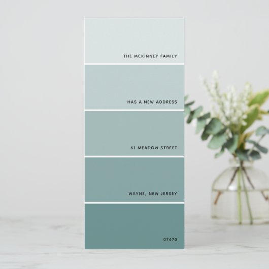 Aqua Paint Swatch Ankündigung (Stehend Vorderseite)