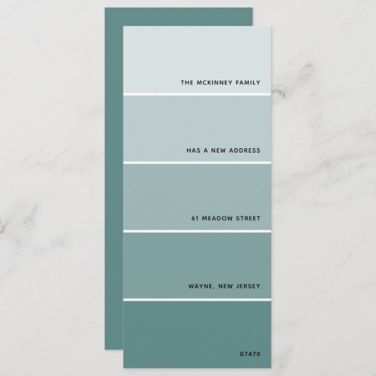 Aqua Paint Swatch Ankündigung (Vorne/Hinten)