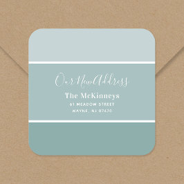 Aqua Paint Swatch Neue Adresse Quadratischer Aufkleber