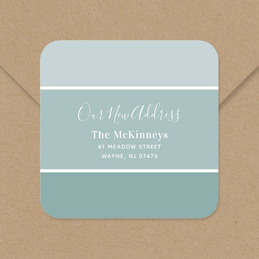 Aqua Paint Swatch Neue Adresse Quadratischer Aufkleber