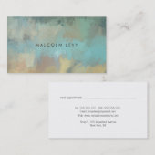 Aqua Painting Textured Distress Business Cards Terminkarte (Vorne/Hinten)