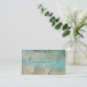 Aqua Painting Textured Distress Business Cards Terminkarte (Stehend Vorderseite)