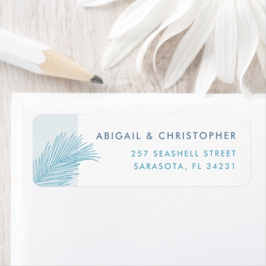 Aqua Palm Verlasse Tropical Beach Rücksendeadresse (Insitu)