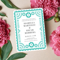 Aqua Papel Picado Inspiriert Hochzeit