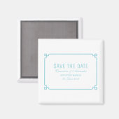 Aqua Paradise Deko Chic Save the Date Magnet (Vorderseite/Rückseite)